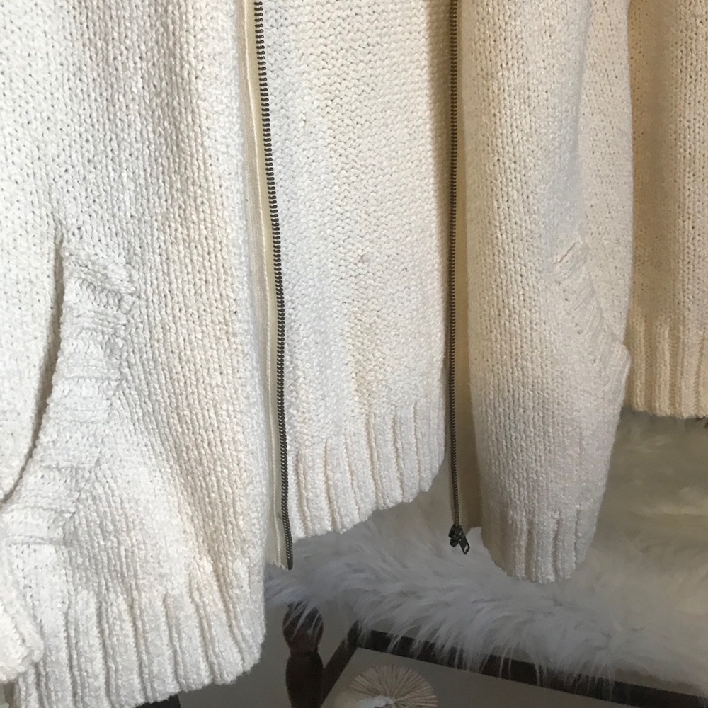 Cream Cardigan Knit Sweater - Picture 2 of 6